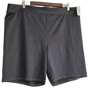 Penningtons Black Swim Shorts | 3X | 8" inseam